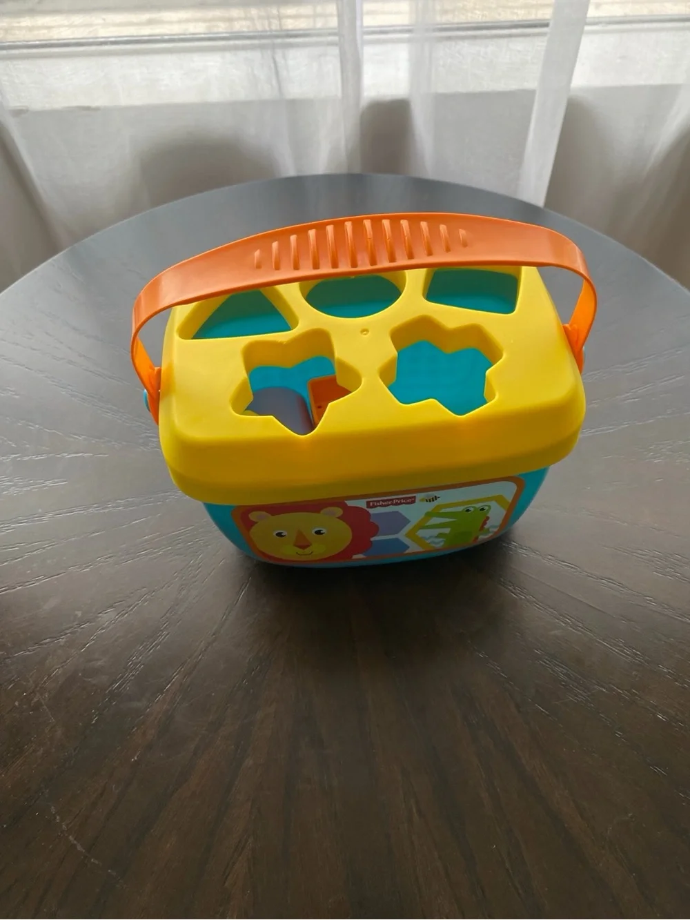 Fisher-Price Baby’s First Blocks Shape Sorter Bucket with 5 Blocks